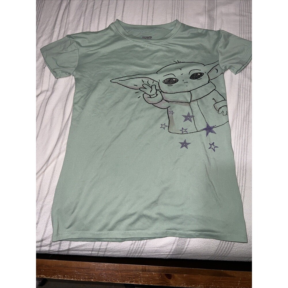 Baby Yoda (Grogu) Casual SS Dress~Girls Sizes S (6-6x) Olive Green